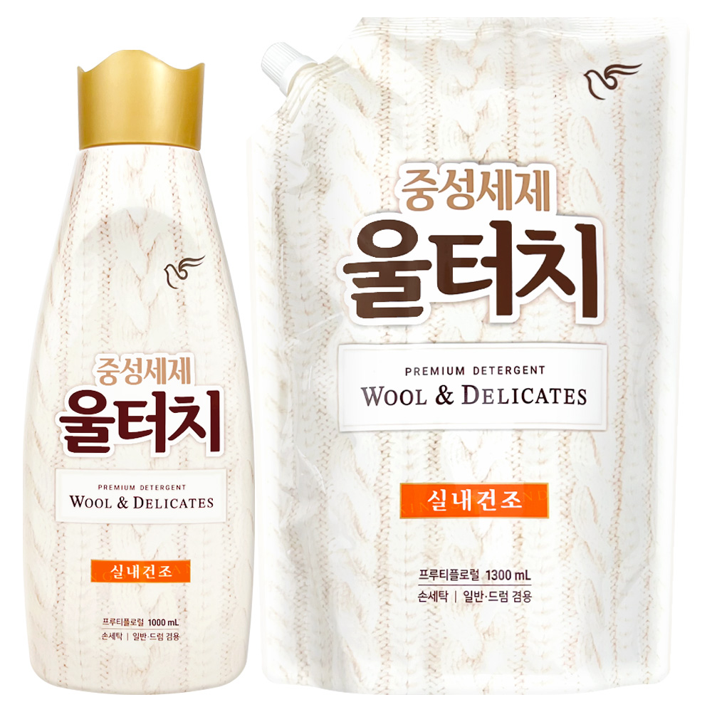 [ 피죤 ] 울터치 중성세제 (실내건조) 1L + 리필 1.3L 세트 / 손세탁 일반드럼겸용, 1개 10,110원