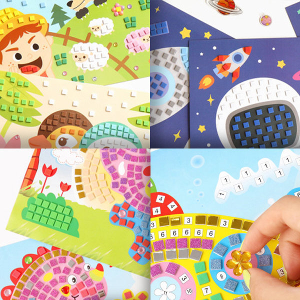 EVA 모자이크아트 도안 모음 - 탈것과동물 /어린이 DIY 900원