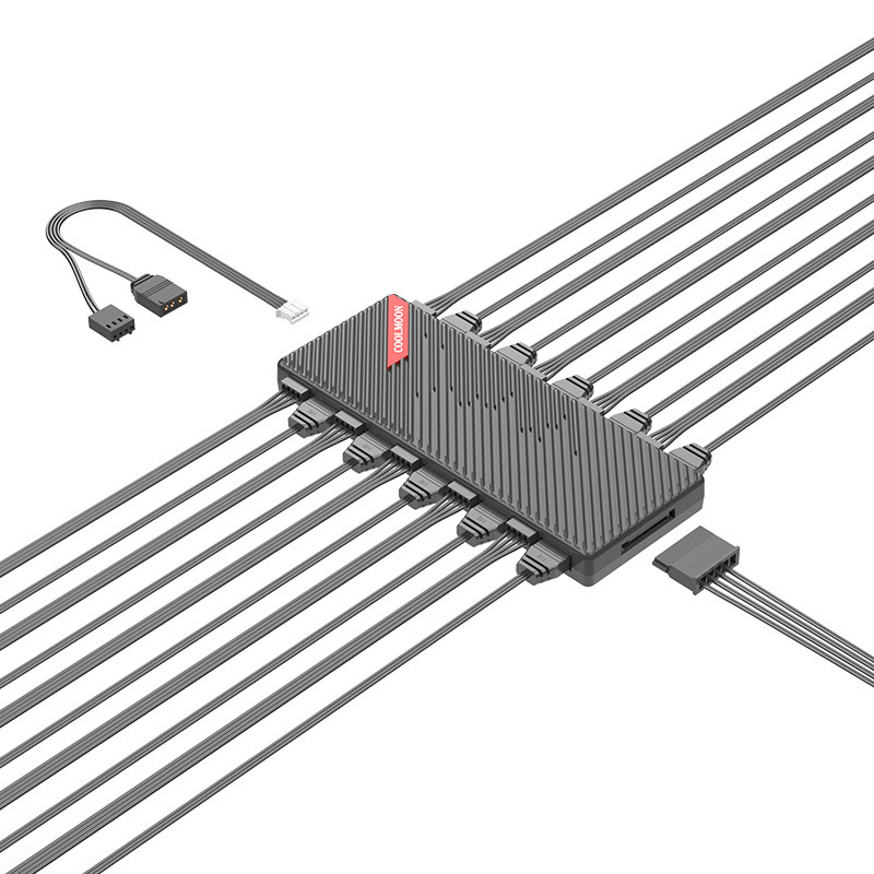 쿨문 AM10 PWM ARGB 10포트 2in1 팬허브 11,500원