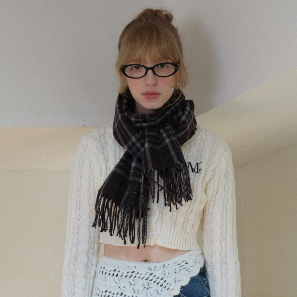 체크 패턴 울 머플러 남녀공용 겨울 목도리 18,900원