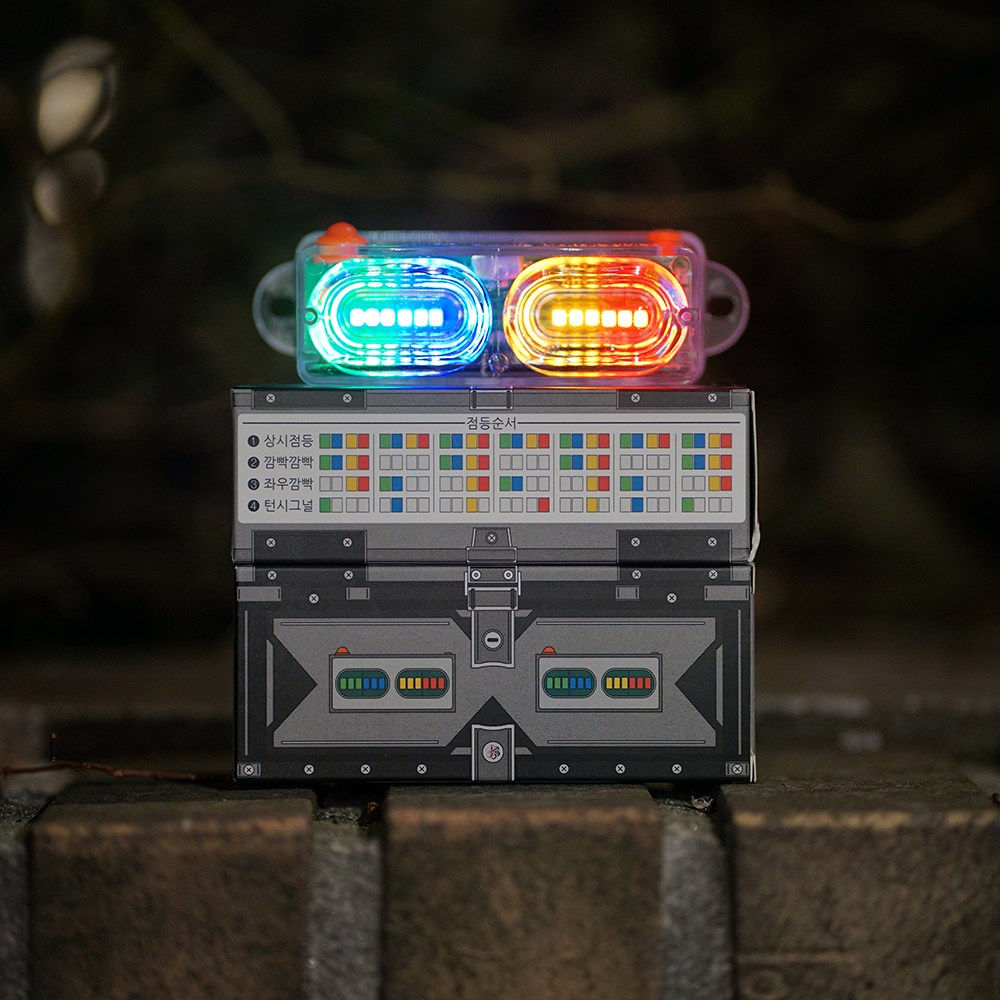 제이식스 세이프티 LED 4색 탑박스 배달통 태양광 충전 오토바이 후미등 깜빡이 17,800원