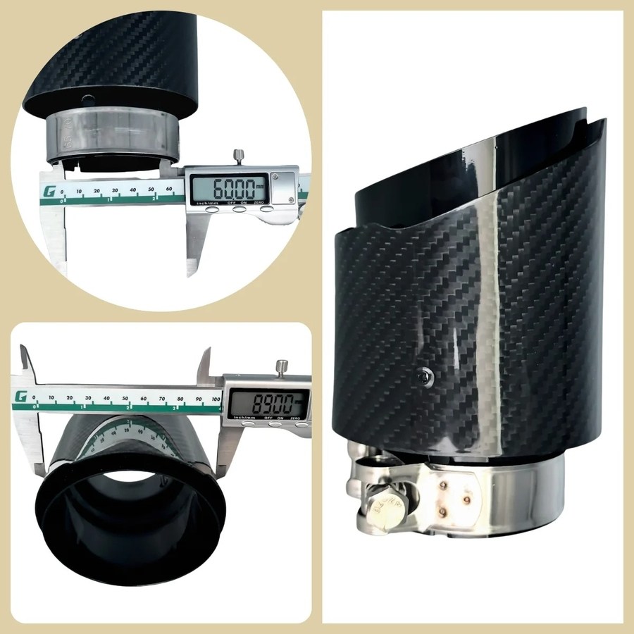 자동차 호환 튜닝 카본 머플러팁 배기팁 유니버설 타입 블랙 싱글 듀얼 32,200원