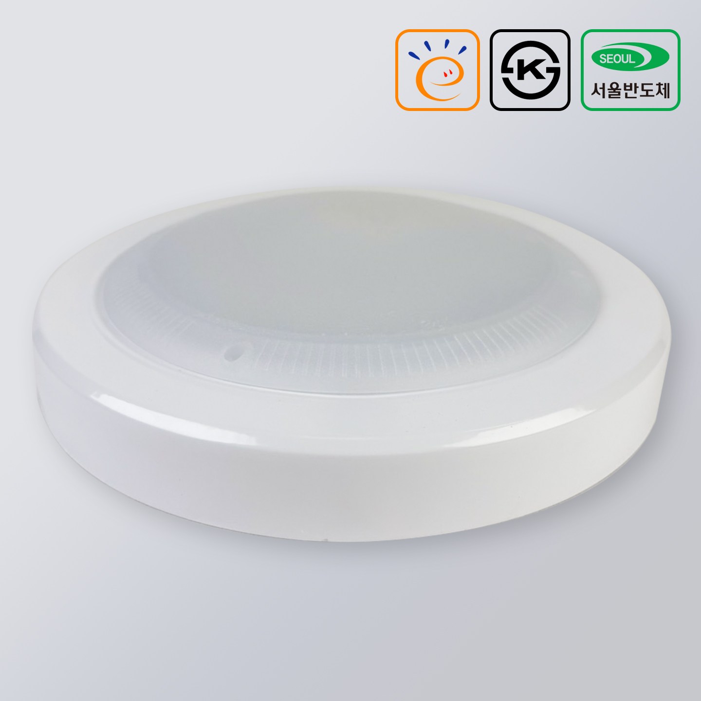 YKLED 고효율 크리스탈 유백 LED직부등 9인치 5700K 15W 국내제작 현관등교체 욕실등 베란다등 18,100원