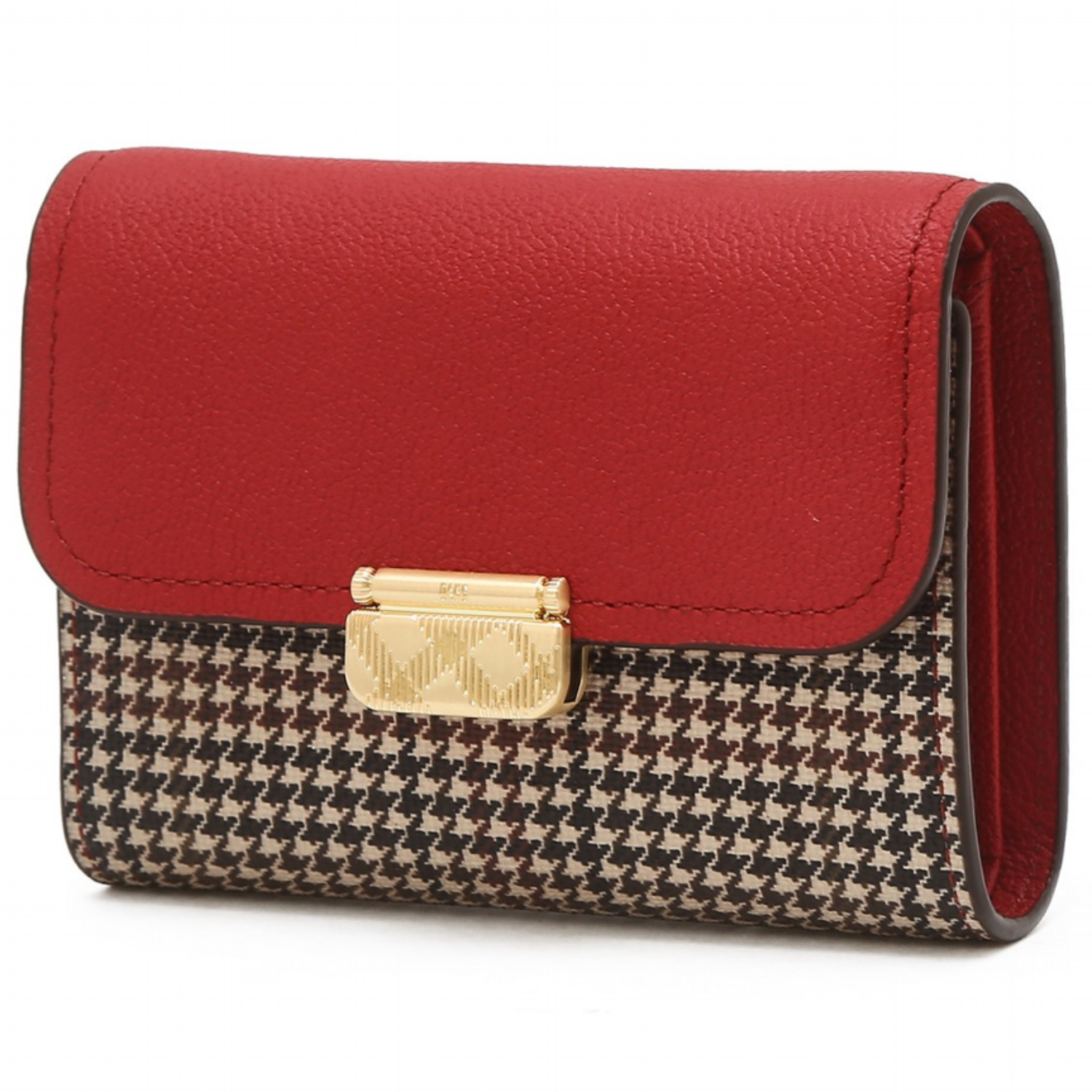 [정품]닥스 여성 [25FW][BIRKCHECK] 레드 체크 장식 포인트 소가죽 배색 반지갑 {무료선물포장+쇼핑백동봉} 126,000원