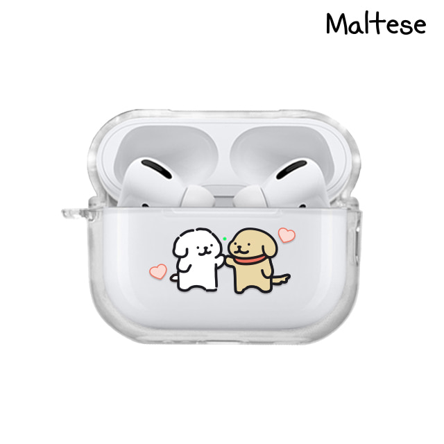 몰티즈 프렌즈 에어팟 프로 2 클리어 일체형 케이스, 1개 15,900원