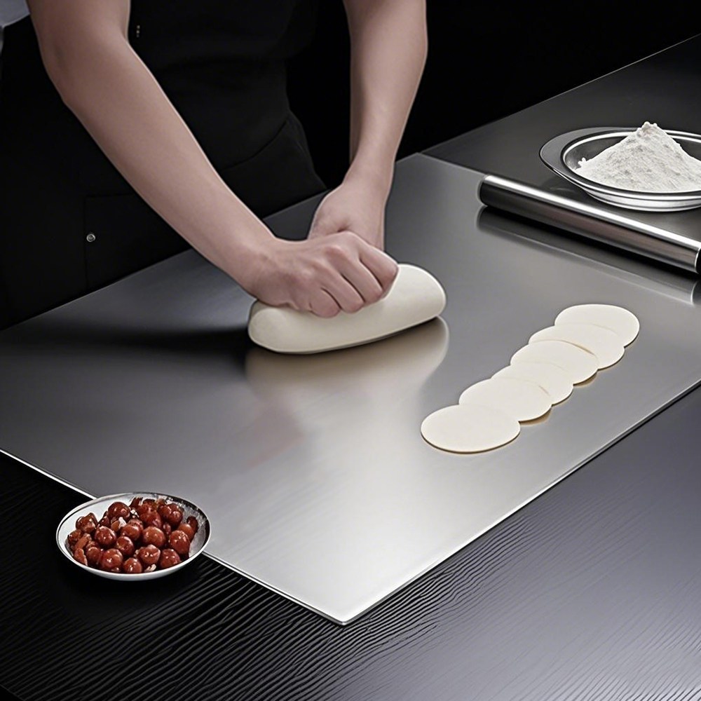 하루꿈 스테인레스 도마 ㄱ자 가정용 싱크대 스텐 304 위생 상판 보호판 업소용 도마 반죽판 17,010원