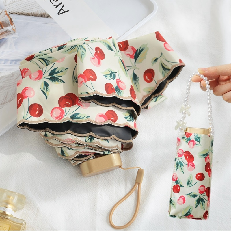 코이체 고급 자수 마감 6단 미니 암막 우양산 휴대용 진주 수납백 포함 25,880원