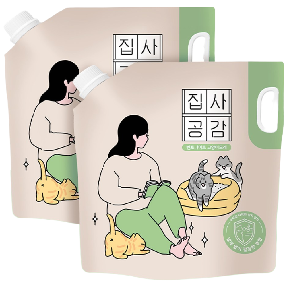 집사공감 벤토나이트 고양이 모래, 6.35kg, 2개, 무향 38,000원
