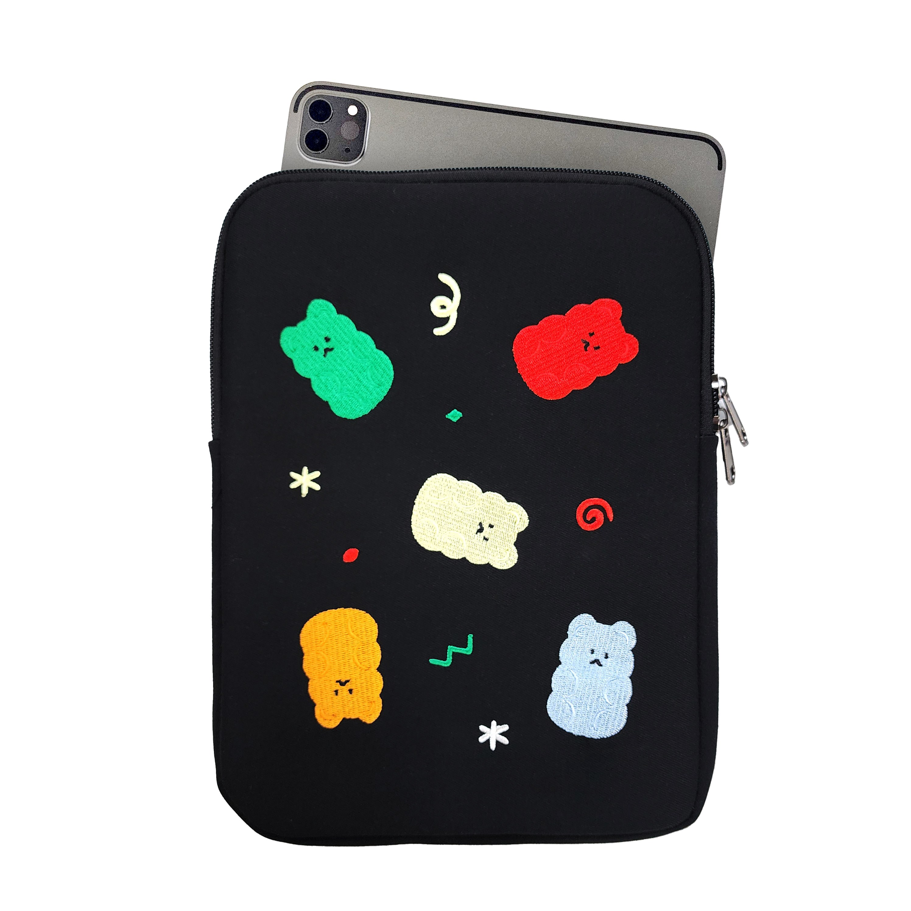 픽101 휴대용 태블릿 노트북 아이패드 파우치 곰돌이 가방 극세사 12,800원