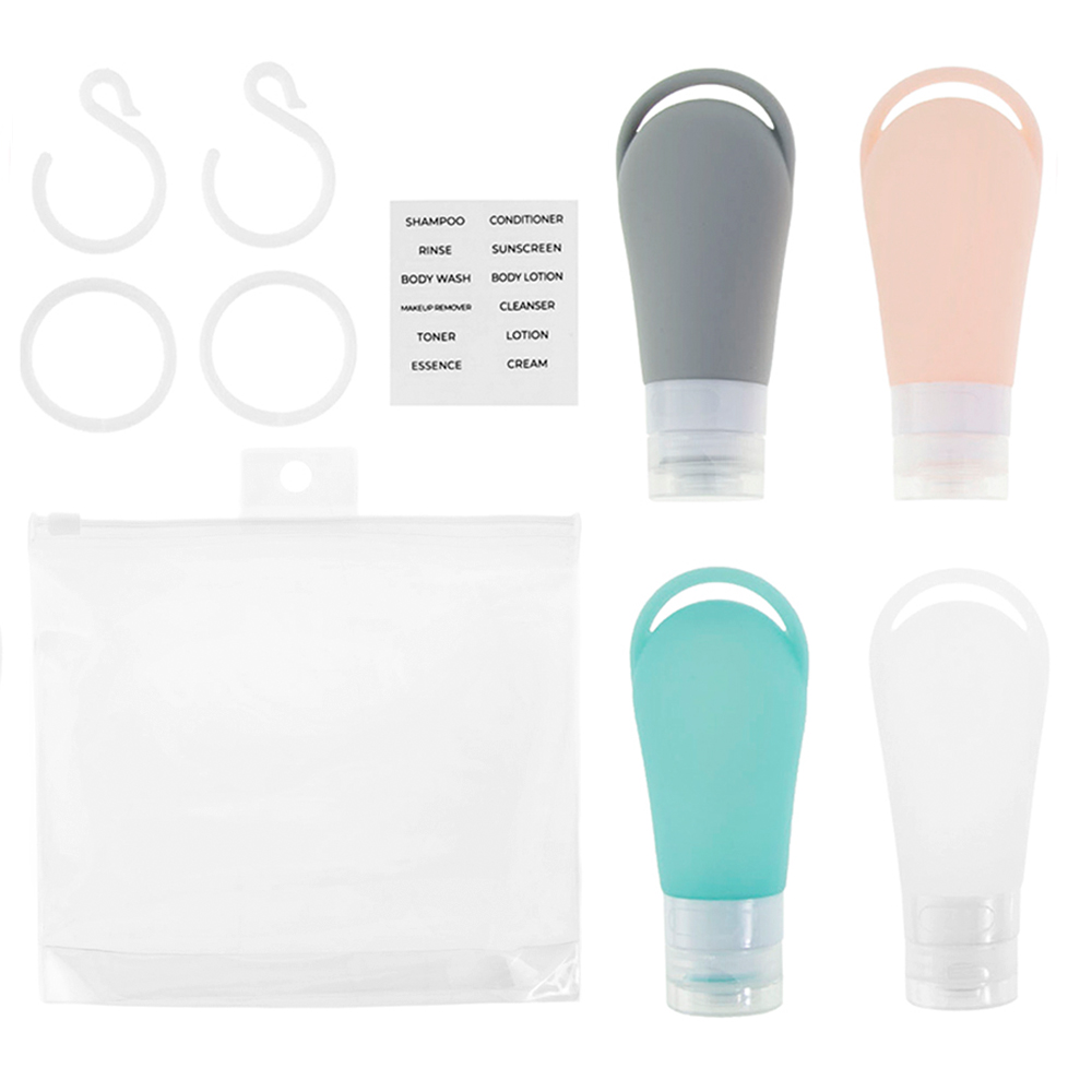 코멧 실리콘 여행용 고리 용기 90ml 4종 세트 7,990원