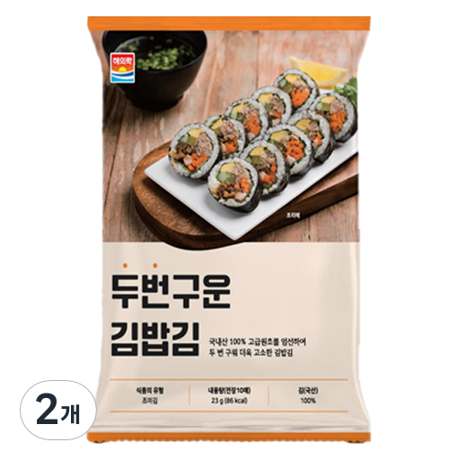 해의락 두번구운 김밥김, 2개, 23g 5,980원