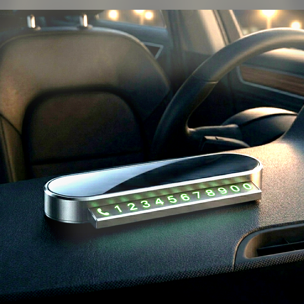 더프레즌트 NEW 심플 태양광 야광 주차번호판, 1개, 블랙 12,100원