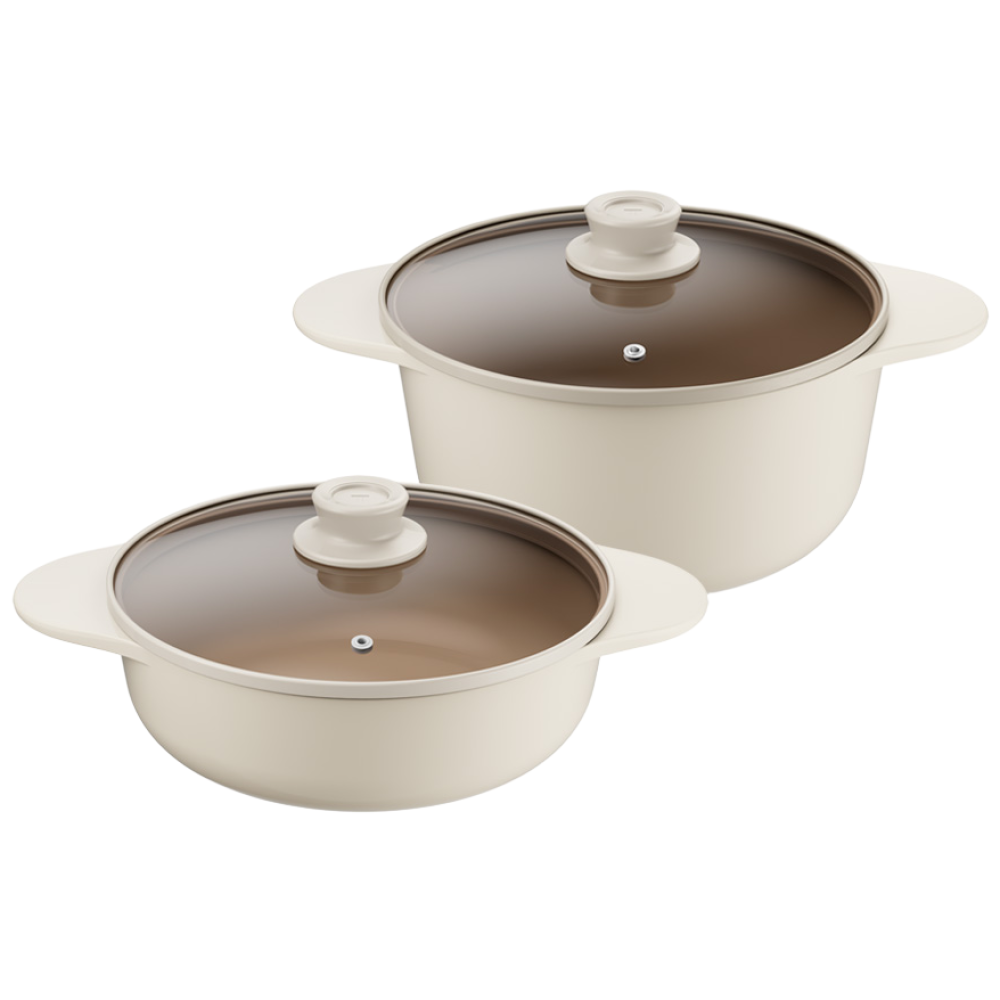 테팔 세라믹 인덕션 주물 아이콘 오트 밀크 편수 양수 전골냄비 2종 3종세트, 1세트, 10-냄비 2종(곰솥24+전골24), 밀크 118,800원