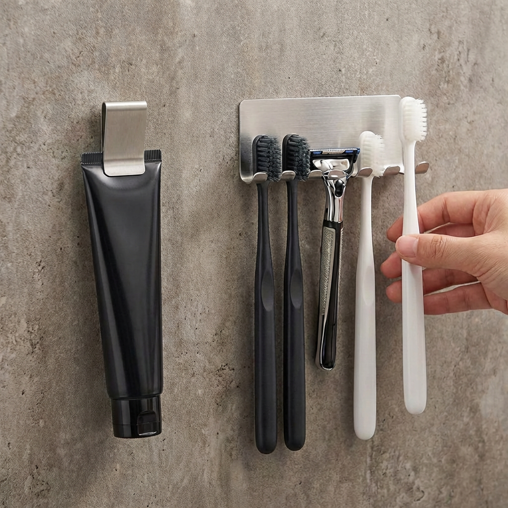 득공드 304 올 스텐 무타공 칫솔꽂이 세트, 1개, 대형 8,100원