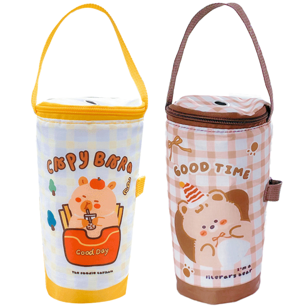 잡화방앗간 1+1 텀블러 보온보냉 파우치 휴대용 컵 물병 보냉파우치, 카피바라 + 곰돌이 8,900원