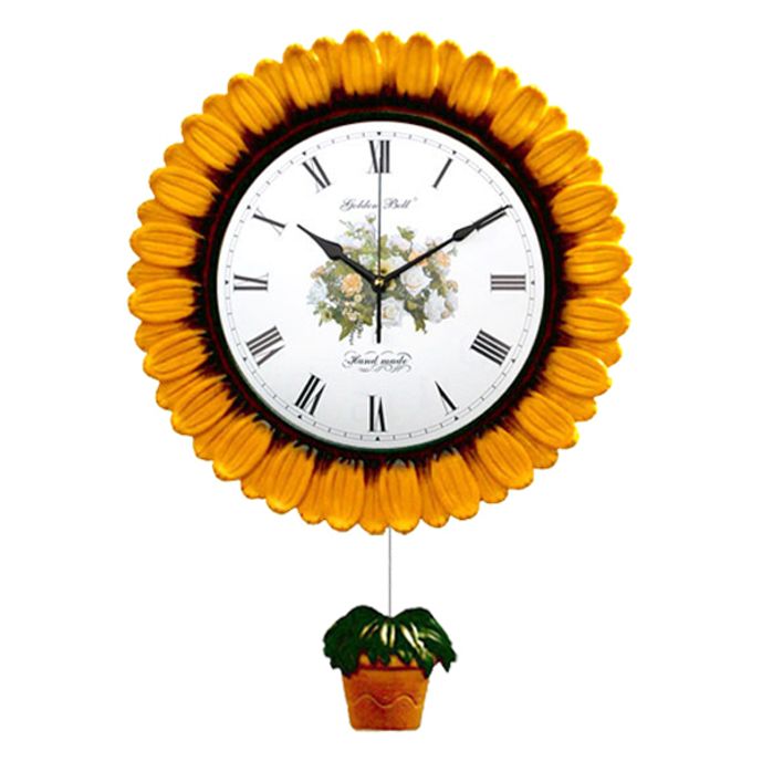 GB2025e 무소음 해바라기 화분 추 꽃 벽시계 국내제조 57,500원