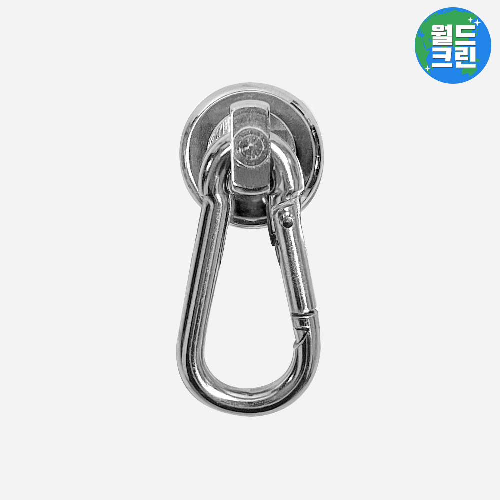 월드크린 네오디뮴 자석 걸이 카라비너 20mm 초강력 마그넷 원형자석 다용도 캠핑 현관문 3,710원