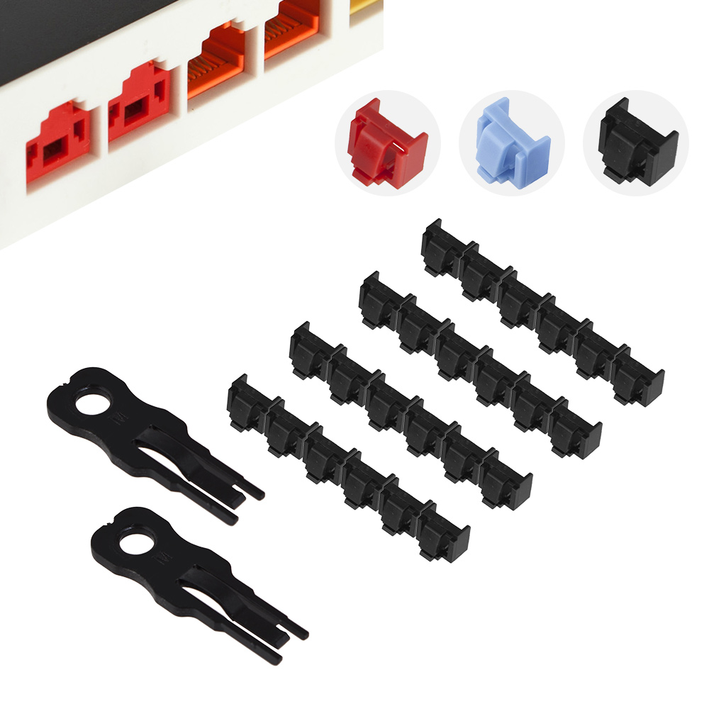 데이타키퍼 LAN 랜포트락 키2개+잠금알24개세트 블랙 블루 레드 잠금장치 물리적보안, 1cm, 24개, 01 블랙 8,600원