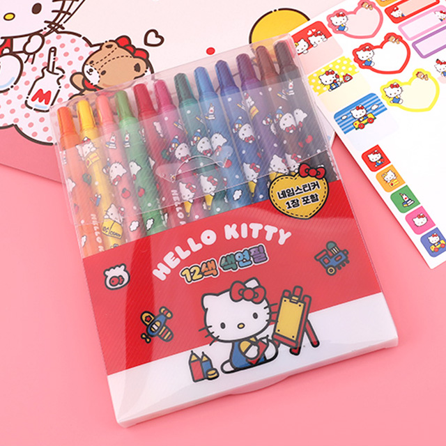 산리오 색연필 헬로키티 12색 유아 초등 입학 학용품, 1개, 12색 5,200원
