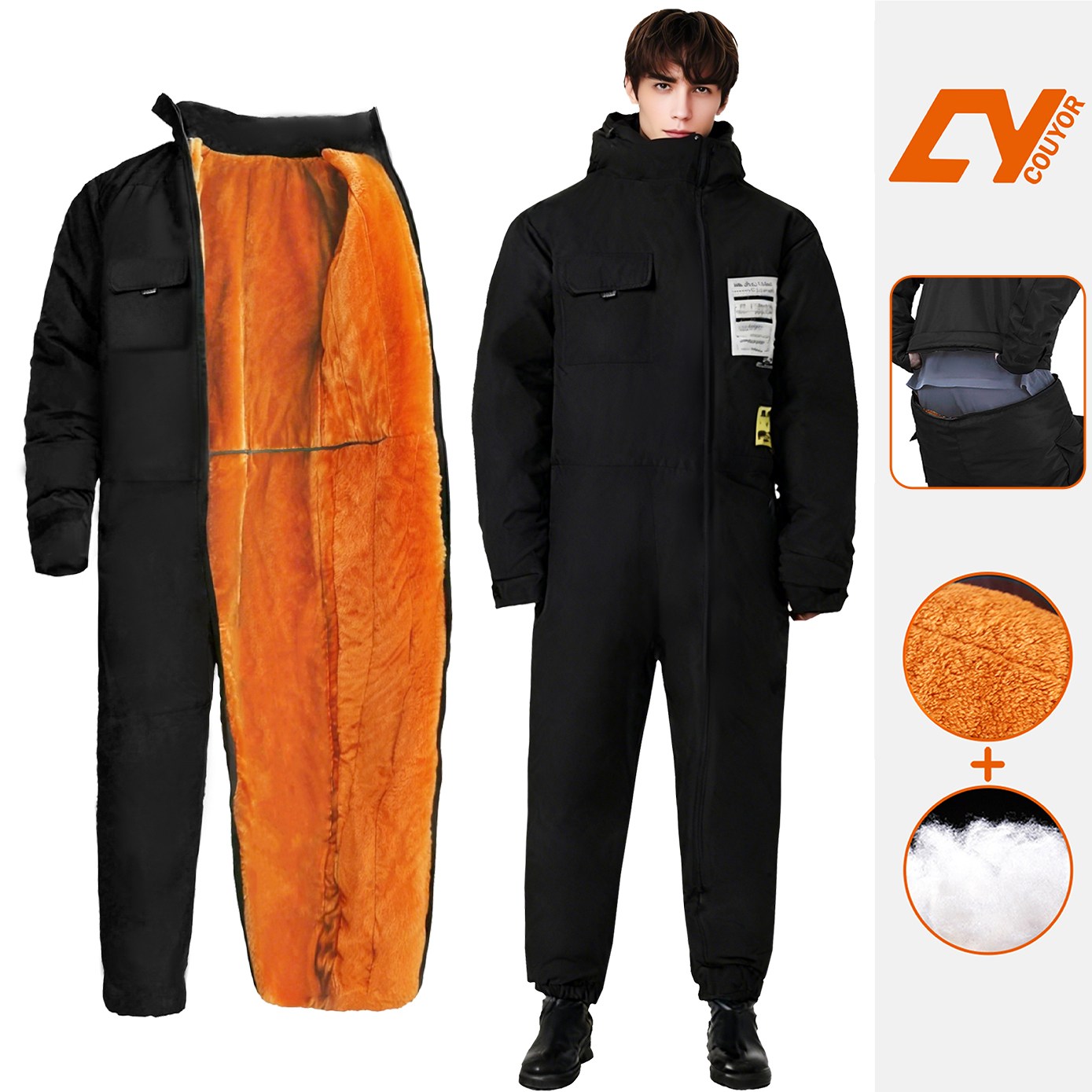 couyor 일체형 스즈키 노가다작업복 겨울오토바이방한복 겨울배달옷 라이더슈트 배달우주복 오토바이점프수트 점프수트 45,990원