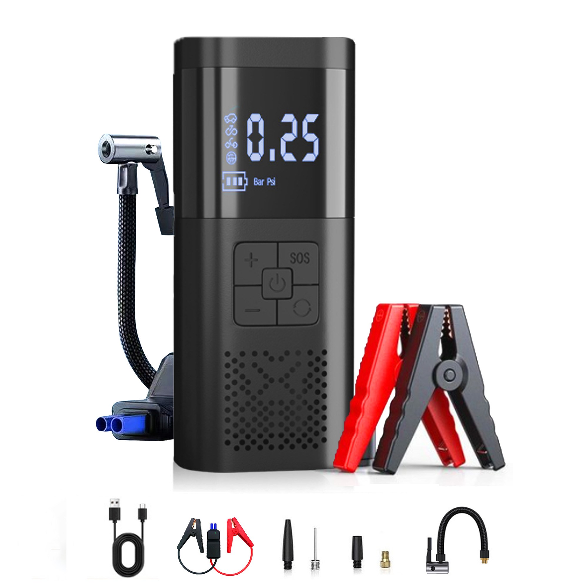 우스틴스 4IN1 에어펌프 차량용 점프스타터 보조배터리, 1개, 39800mAh 69,980원