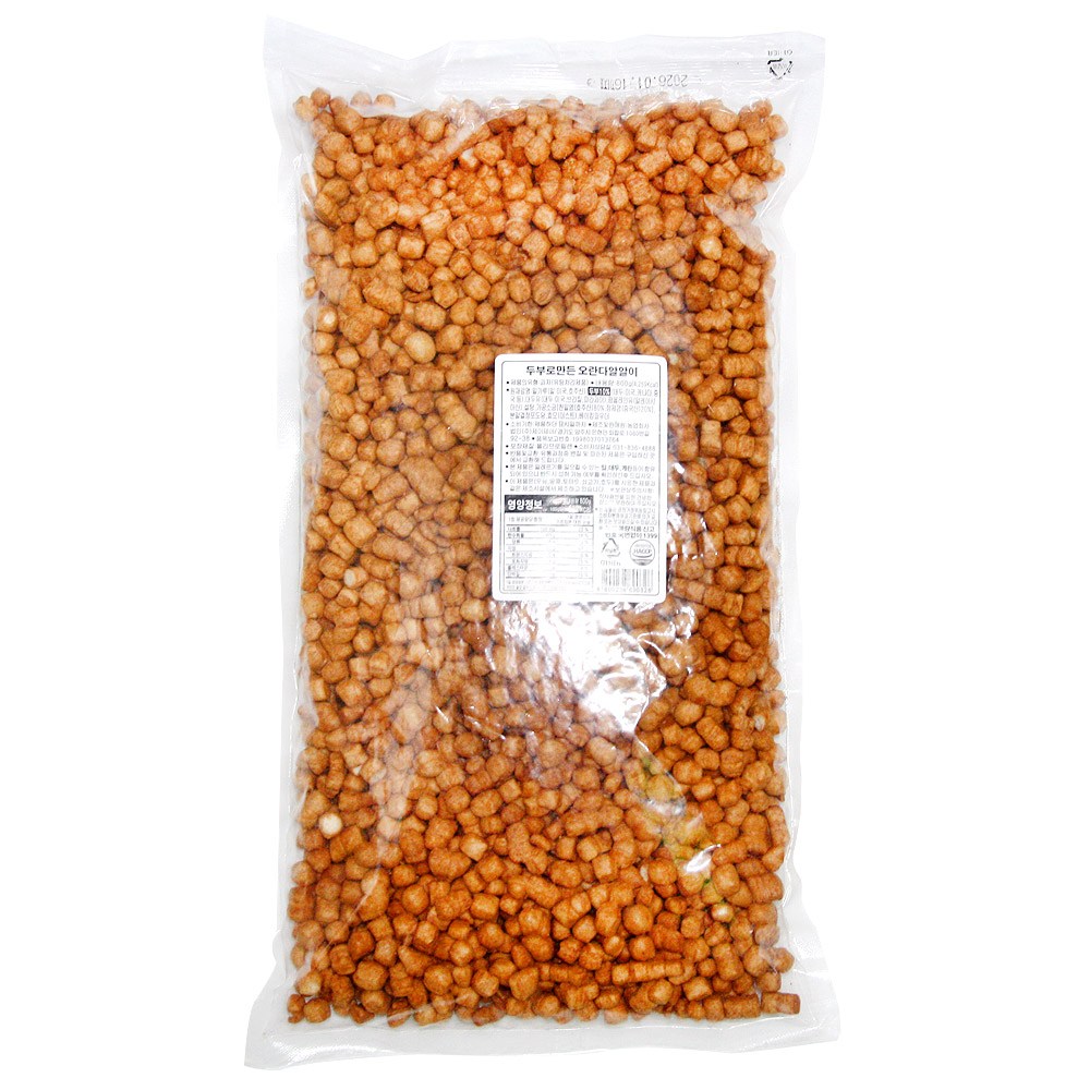 웰링스 두부로 만든 대용량 퍼핑콩 수제 강정 오란다 만들기 재료 오란다 알알이, 1개, 800g 8,500원