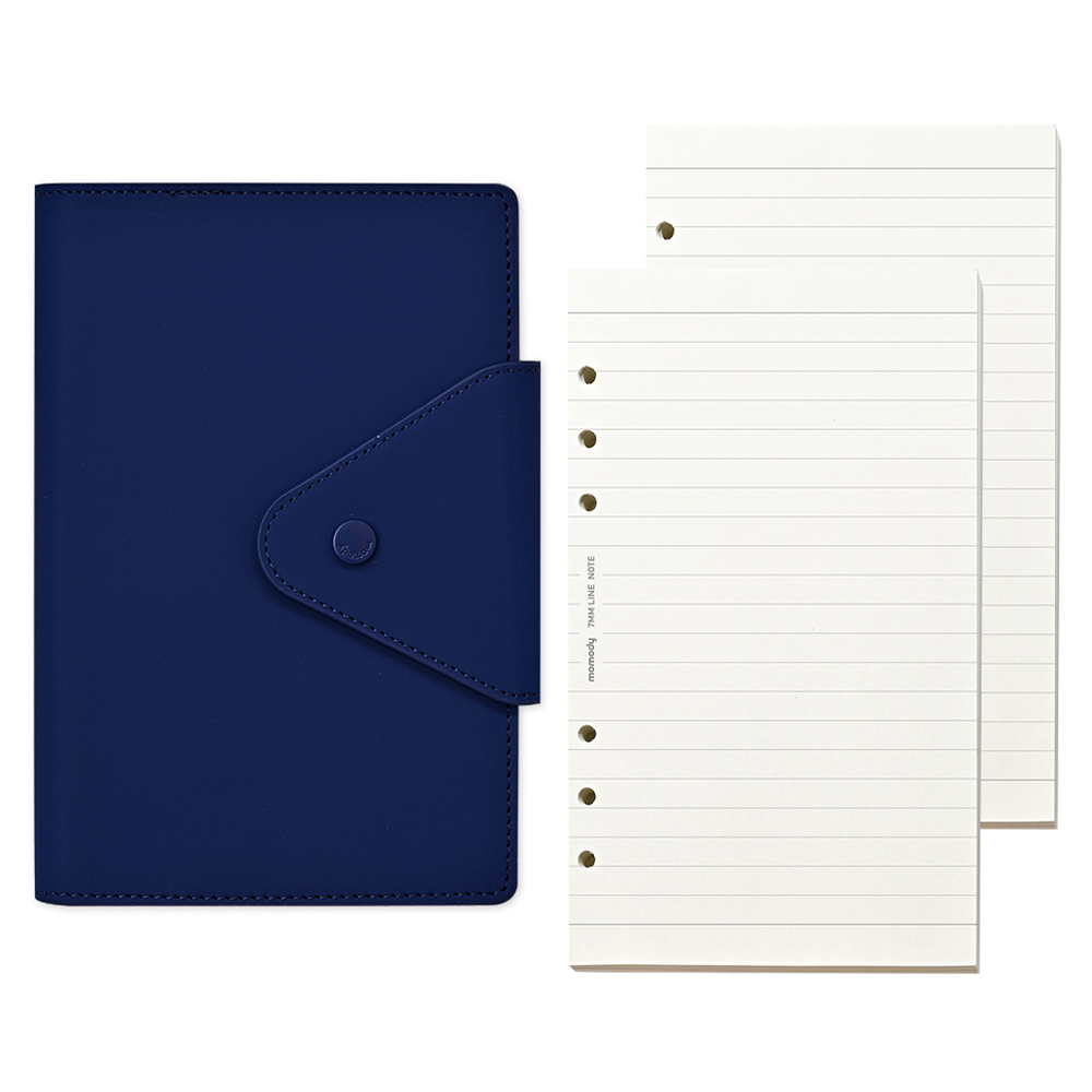 모모디 모먼트 프리미엄 데일리 7mm 라인 6공 다이어리, 네이비, 1개 26,900원