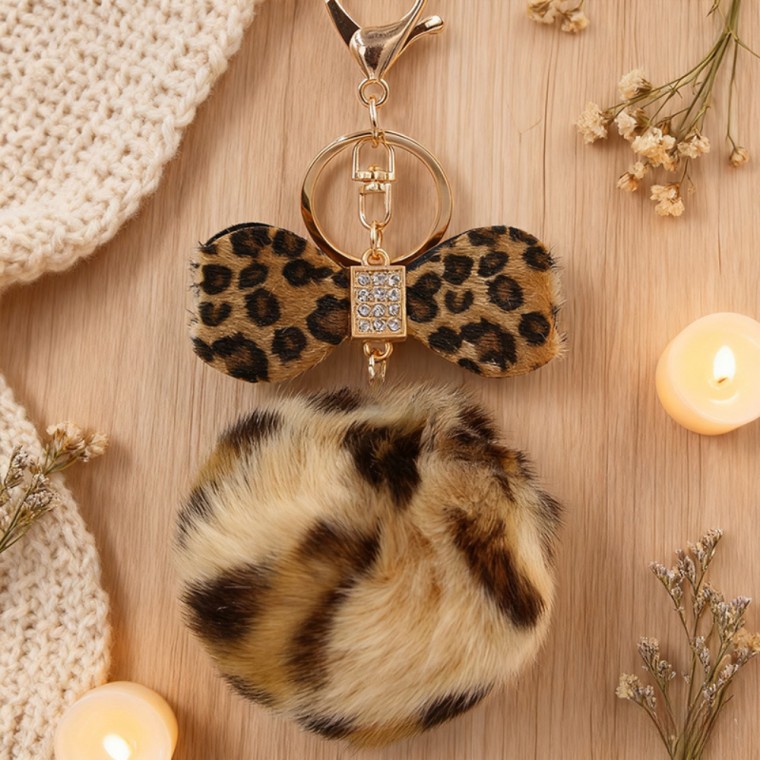 가방 키링 차키 장식 호피 털 리본참 차량키홀더 4,990원