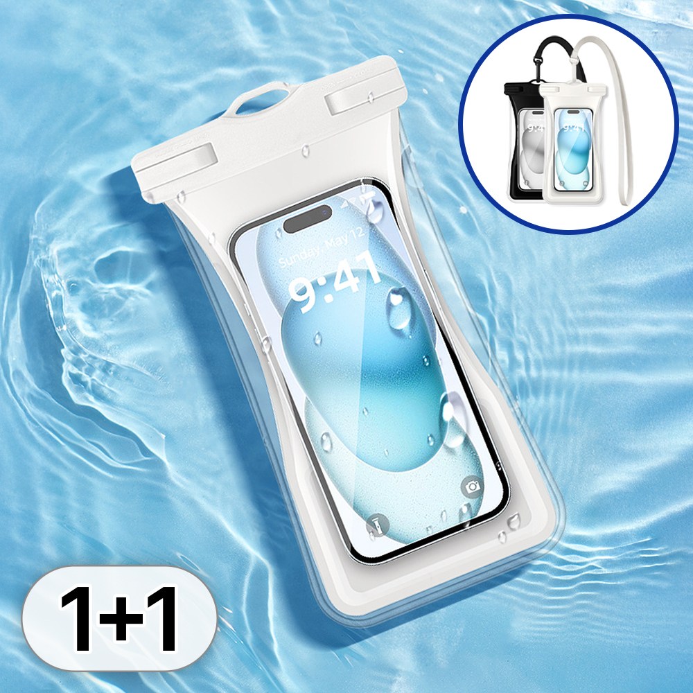 투데이리빙 1+1 완벽 방수 프리미엄 핸드폰 방수팩 + 넥스트랩 휴대폰 수영장 물놀이 수영 수중 터치 폰방수팩 9,800원