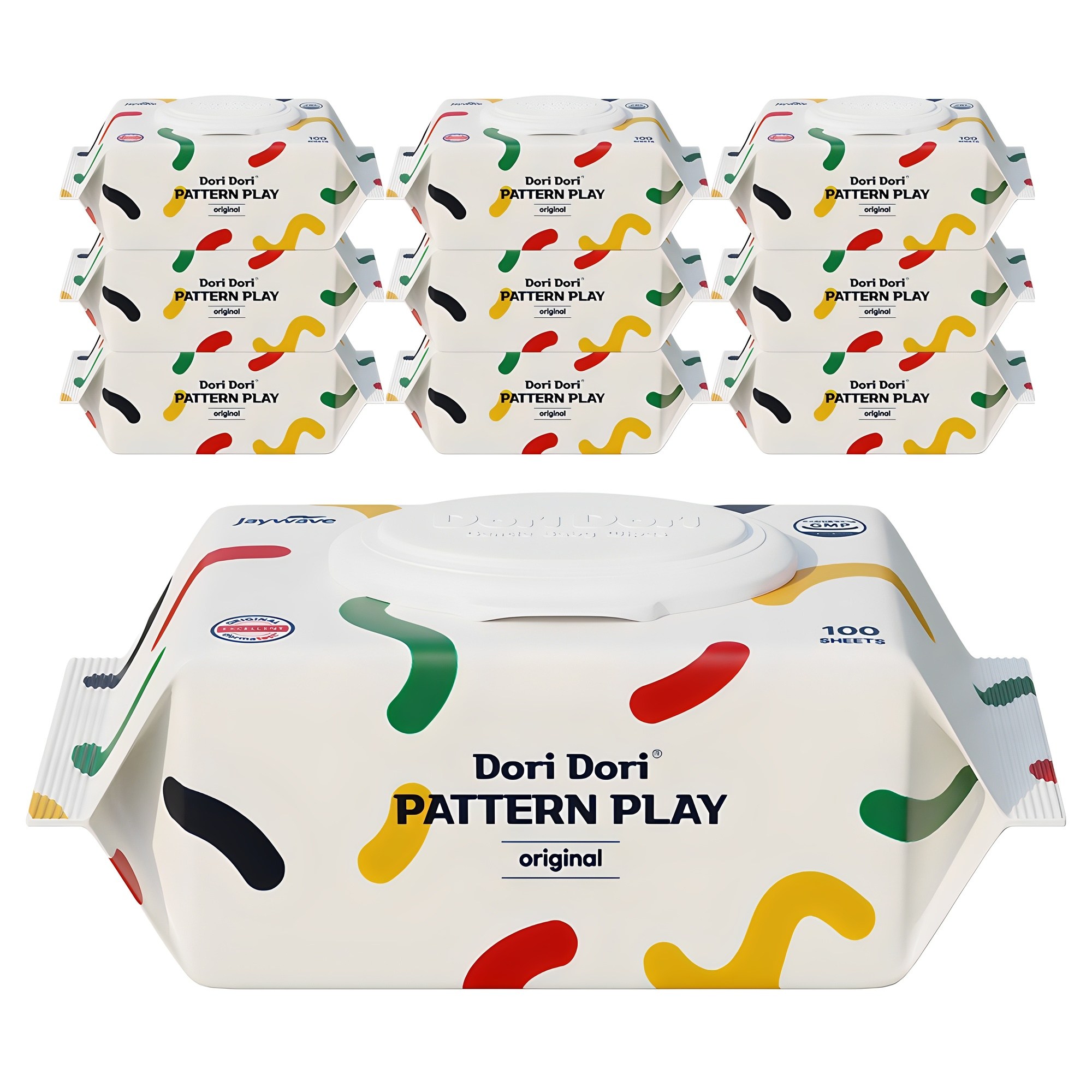 도리도리 패턴플레이 오리지널 아기물티슈 캡형, 55g, 100매, 10개 11,900원