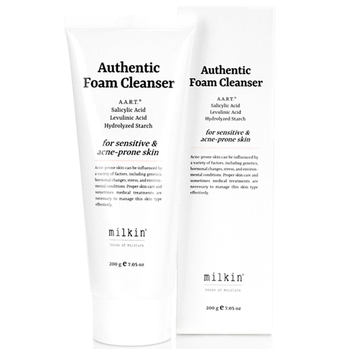 밀킨 어센틱 약산성 살리실산 여드름 진정 피지 관리 폼 클렌징, 1개, 200g 38,000원