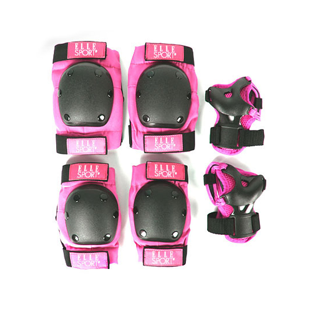 엘르 ELLE SPORT 고급형 인라인 킥보드 보호대 3종세트 아동 성인, 엘르XS(7세미만)_핑크, 1개 14,800원