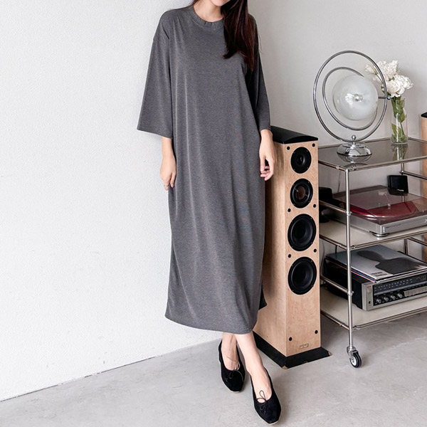 마이쏭 여성 빅사이즈 루즈핏 칠부소매 젝티브칠부롱원피스 17,800원