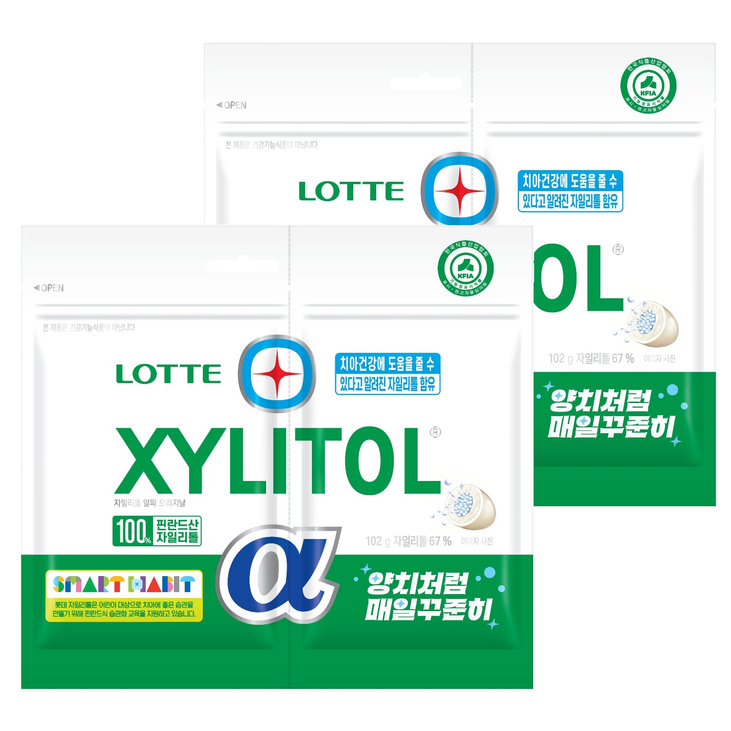 롯데자일리톨 알파 오리지날 껌 리필 7,460원