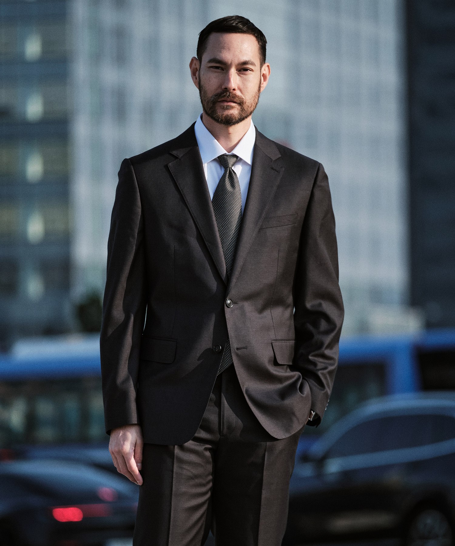 [에스티코] 남성 사계절 이탈리아 울 원단 수트세트 클래식핏 블랙 399,000원