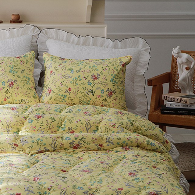 단잠 에이미 플라워 잔꽃 알러지케어 먼지없는 침구세트 간절기/차렵 중 선택 (이불+패드+베개커버) 79,900원