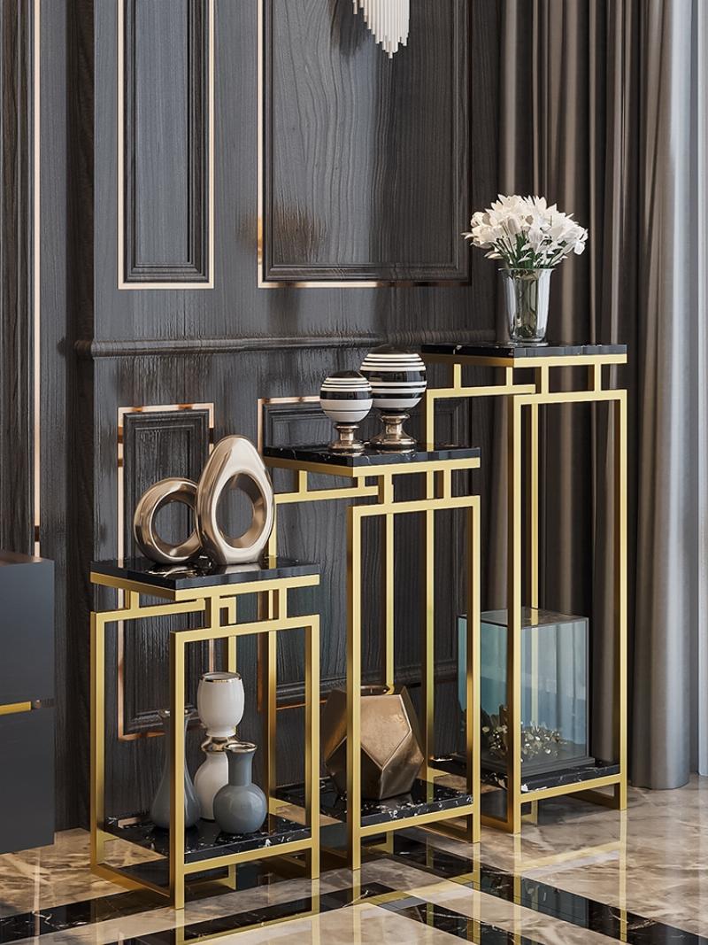 인테리어화분받침대 아파트베란다꾸미기 모던 단철 황금 대리석 꽃 스탠드 라이트 럭셔리 115,300원