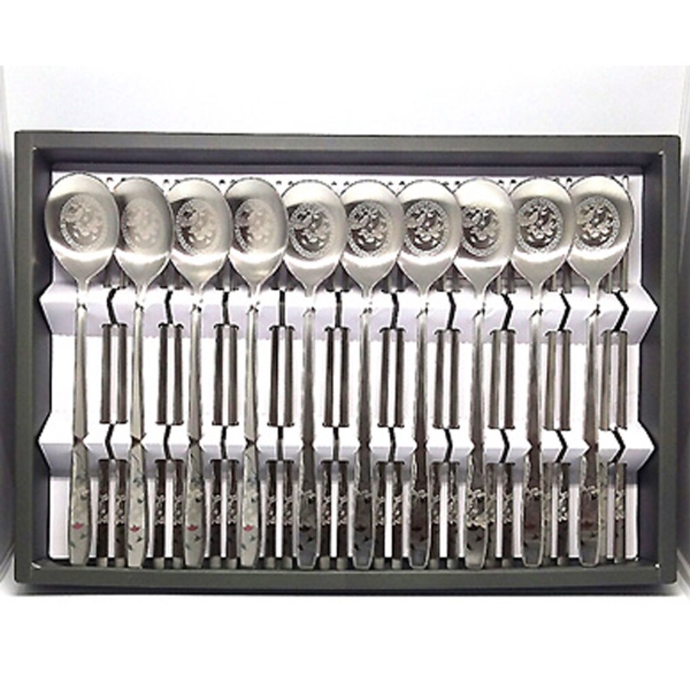 테이블아트 국산 십장생 학 수저선물 10인세트, 20p (숟가락 10p, 젓가락 10p), 1세트, 단일 색상 55,000원