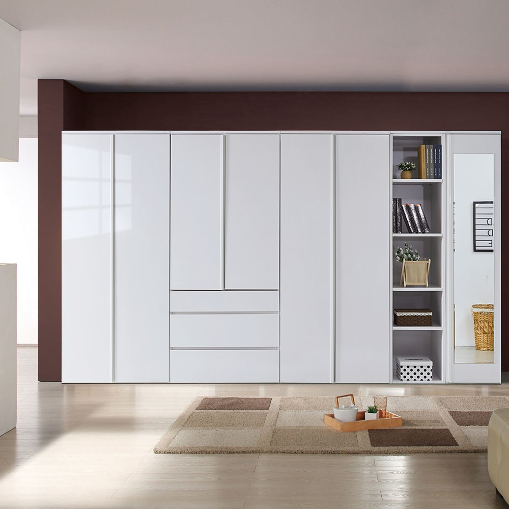 해해동동 하늘빛삼서랍3200장농세트(옷장+3단서랍장+이불옷장+오픈반장+반문거울옷장) (99) 옷장세트, 하늘빛삼서랍3200장농세트-화이트 689,000원