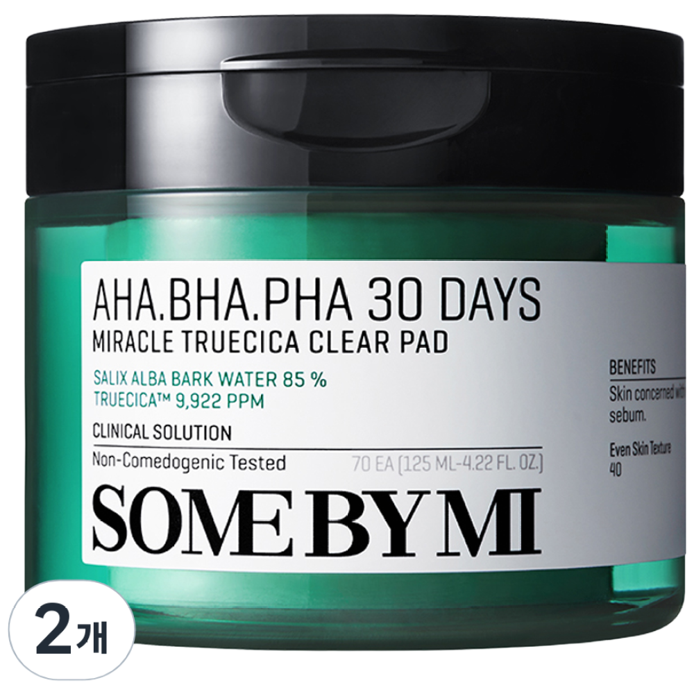 썸바이미 아하 바하 파하 30 데이즈 미라클 트루시카 클리어패드 125ml, 70매입, 2개 34,770원