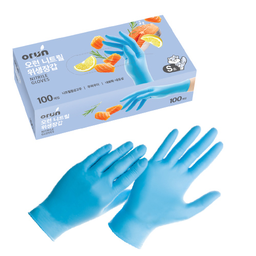 오런 니트릴 위생장갑 100매, 블루, 소(S), 1개 7,020원
