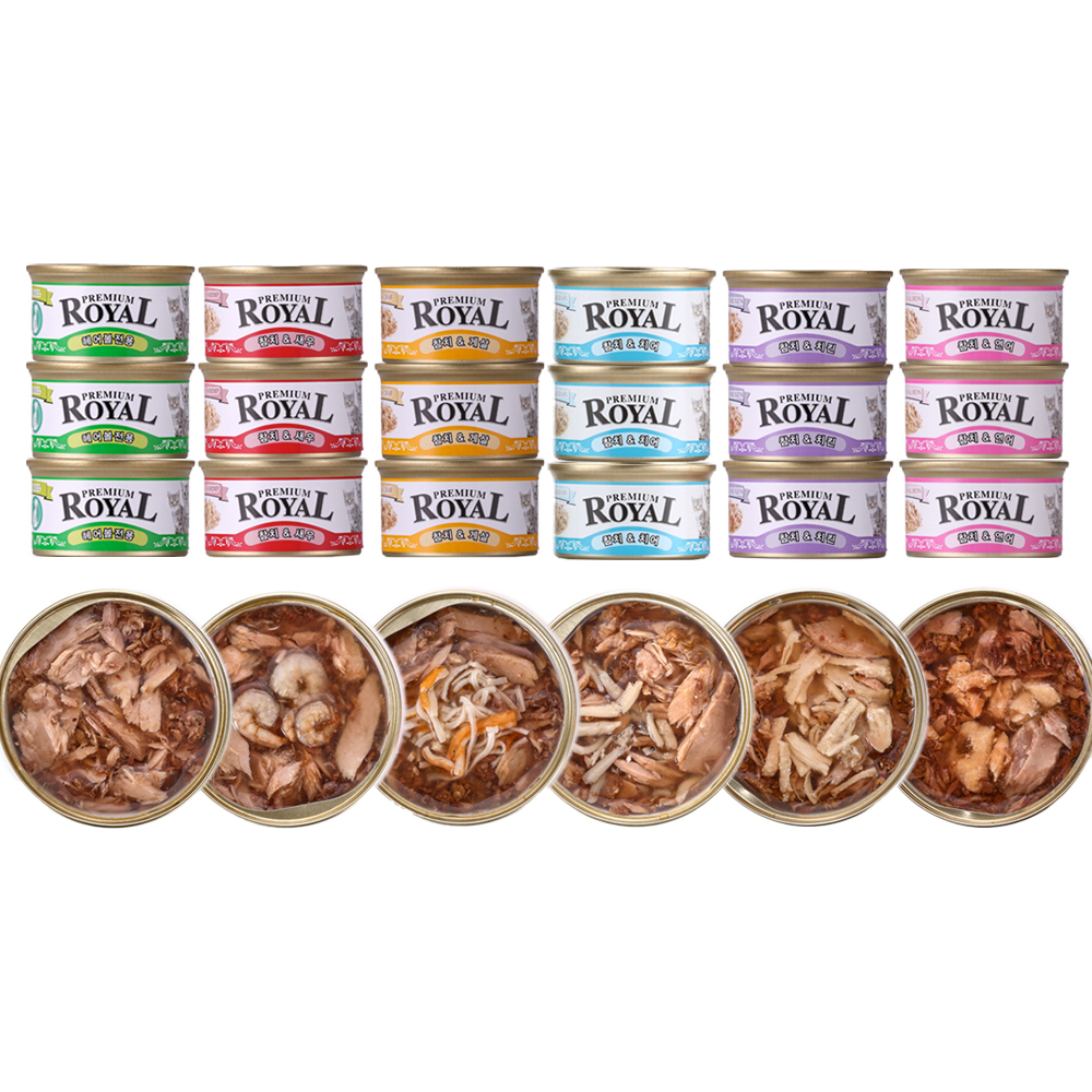 펫스토리로얄 프리미엄 고양이 캔 사료, 혼합 6종, 85g, 24개 24,500원