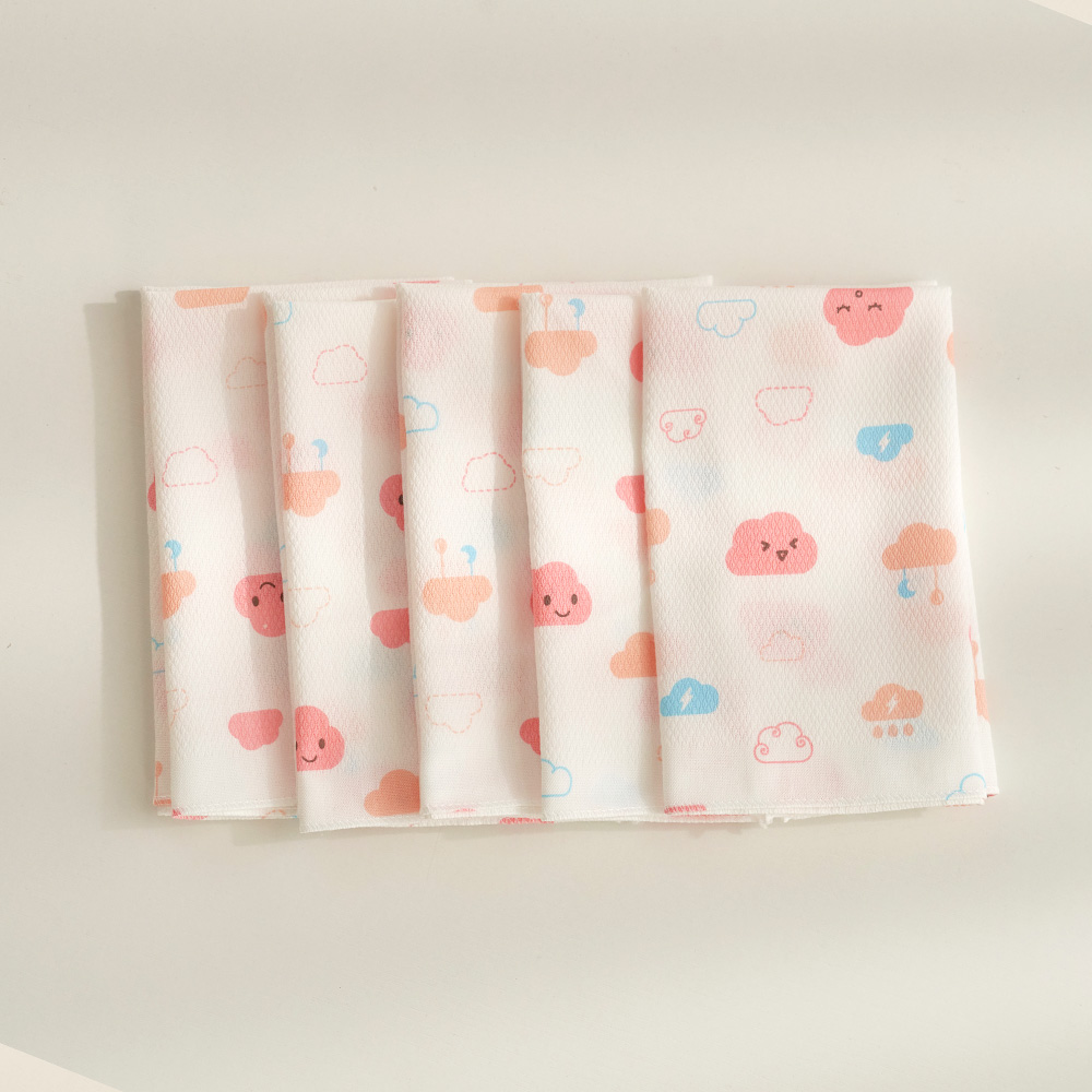 리에또 신생아 무형광 순면 엠보 가제 손수건 5P 5,100원