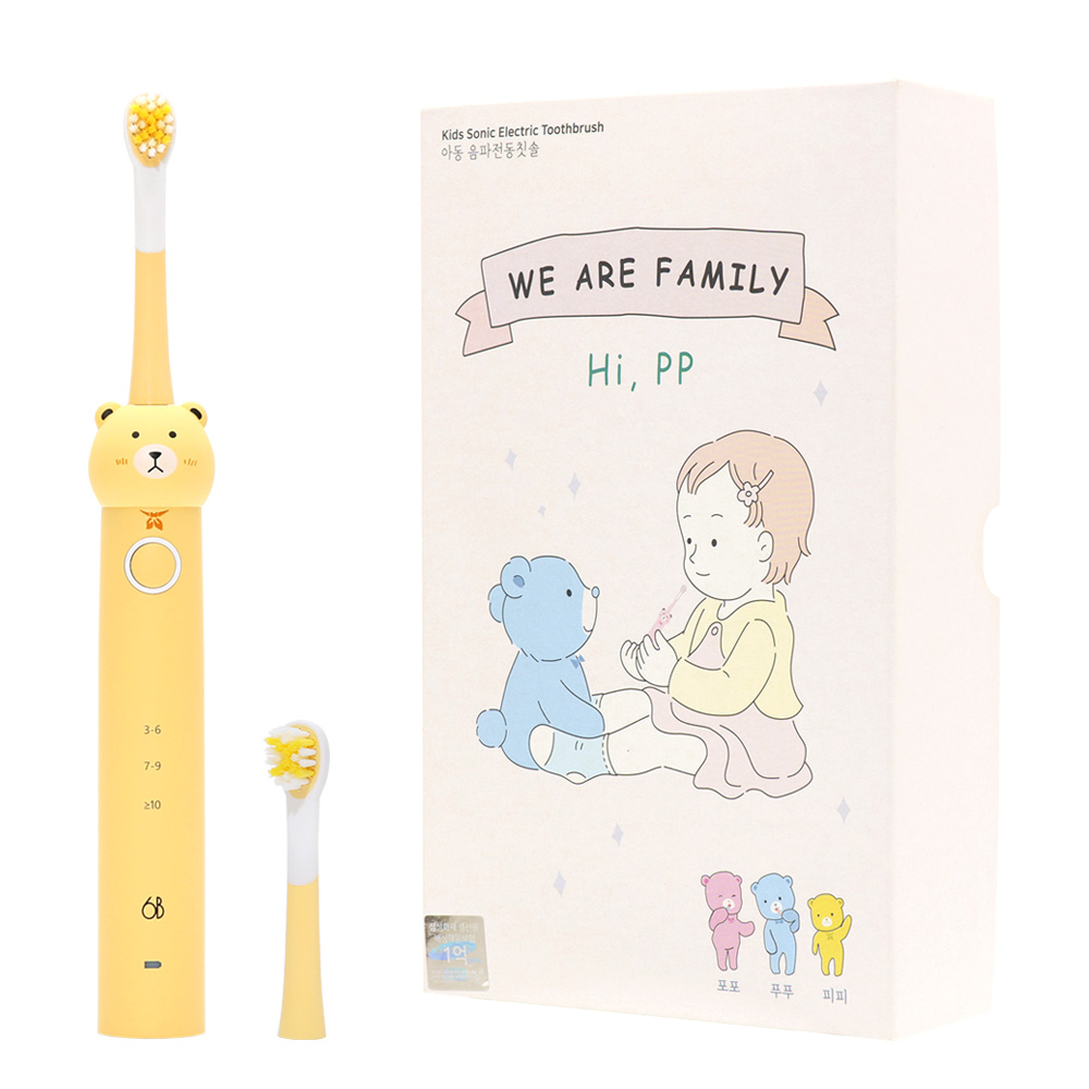 식스비 3단 유아 어린이 음파 전동칫솔 아동 아기, SB-KIDS100(파스텔옐로우) 40,480원