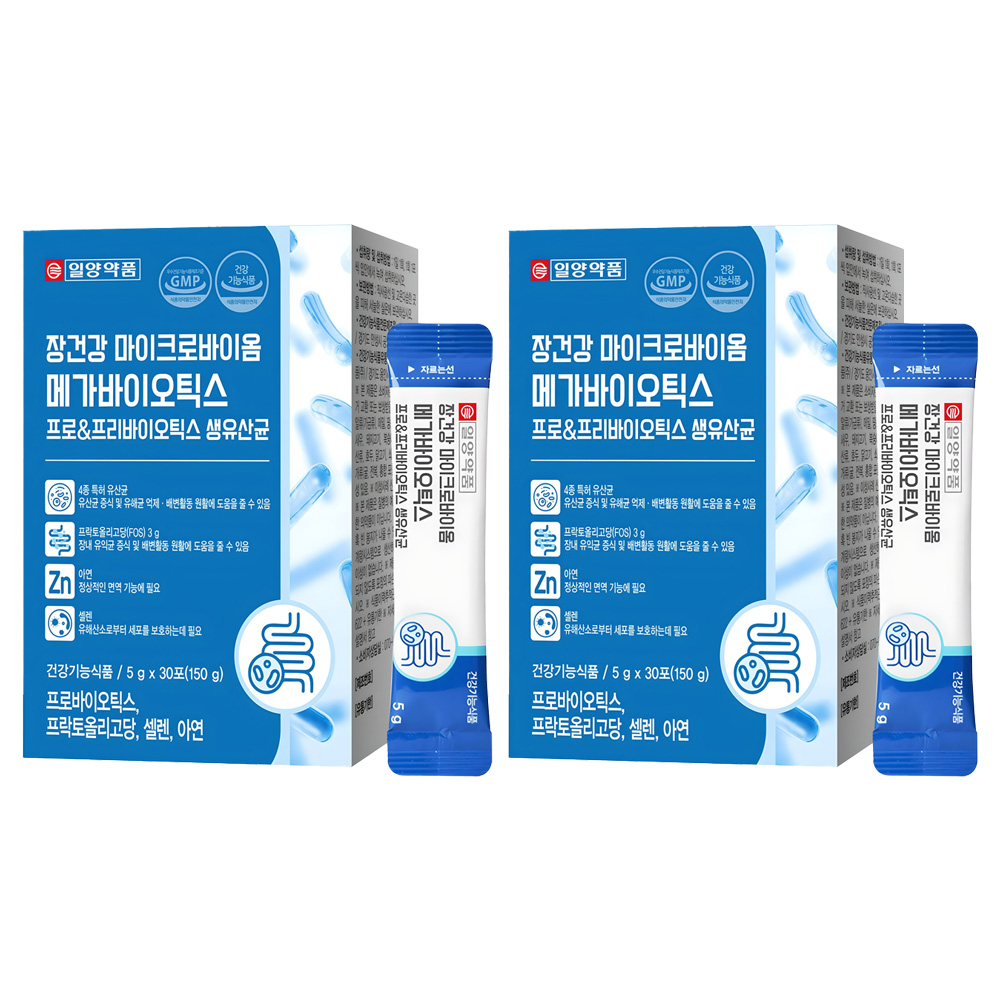 일양약품 장건강 마이크로바이옴 메가바이오틱스 프로&프리바이오틱스 생유산균 30포 41,820원
