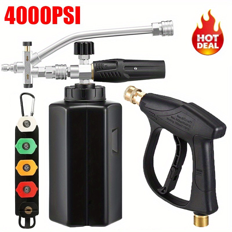 듀얼 커넥터가 있는 폼 캐논 고압 세척기 키트 세차 및 청소용 스프레이 노즐 5개 전기 건 액세서리 57,940원