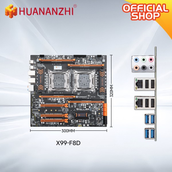 HUANANZHI X99 F8D LGA 2011-3 XEON 마더보드 지지대 인텔 듀얼 CPU E5 2640 V3V4 DDR4 RECC NVME NGFF RU 227,300원