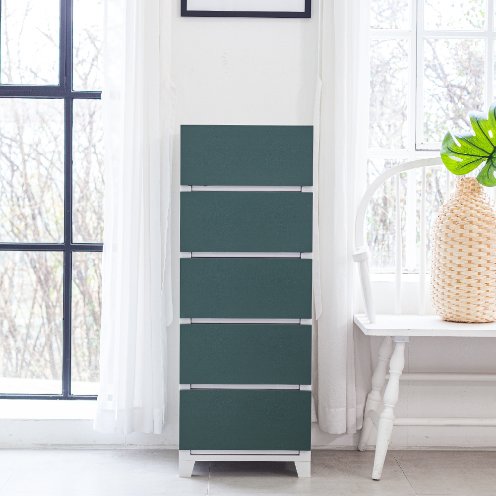 더채움 캔버스 플라스틱 서랍장, 그린, 5단 54,900원