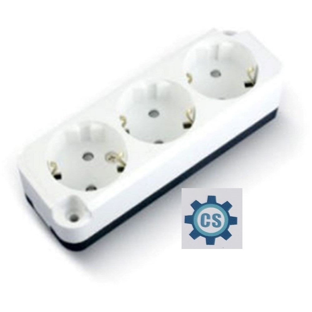 현대일렉트릭 접지 노출 3구 콘센트 나사형 KC인증 10,550원