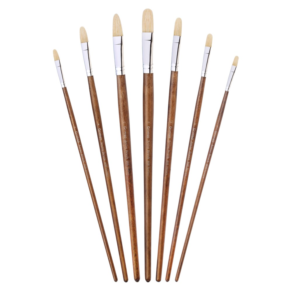 유화붓세트 7종 세트 다용도 아크릴 유화 돈모 돼지털 붓 세트 유화붓 14,270원